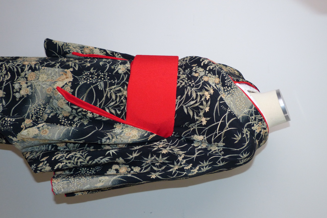 お端折付き５分着物